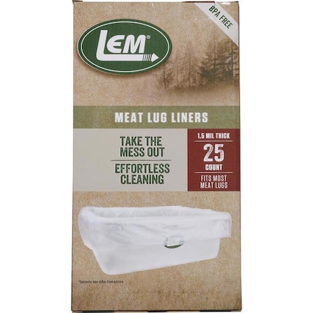 Lem LEM Clear Meat Lug Liners 25 pk 1293